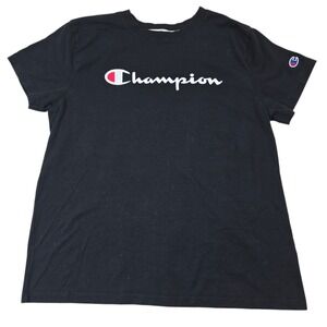 Champion Youth Boy's Soft Short Sleeve Everyday Chest Graphic Logo Tee‎ Black M